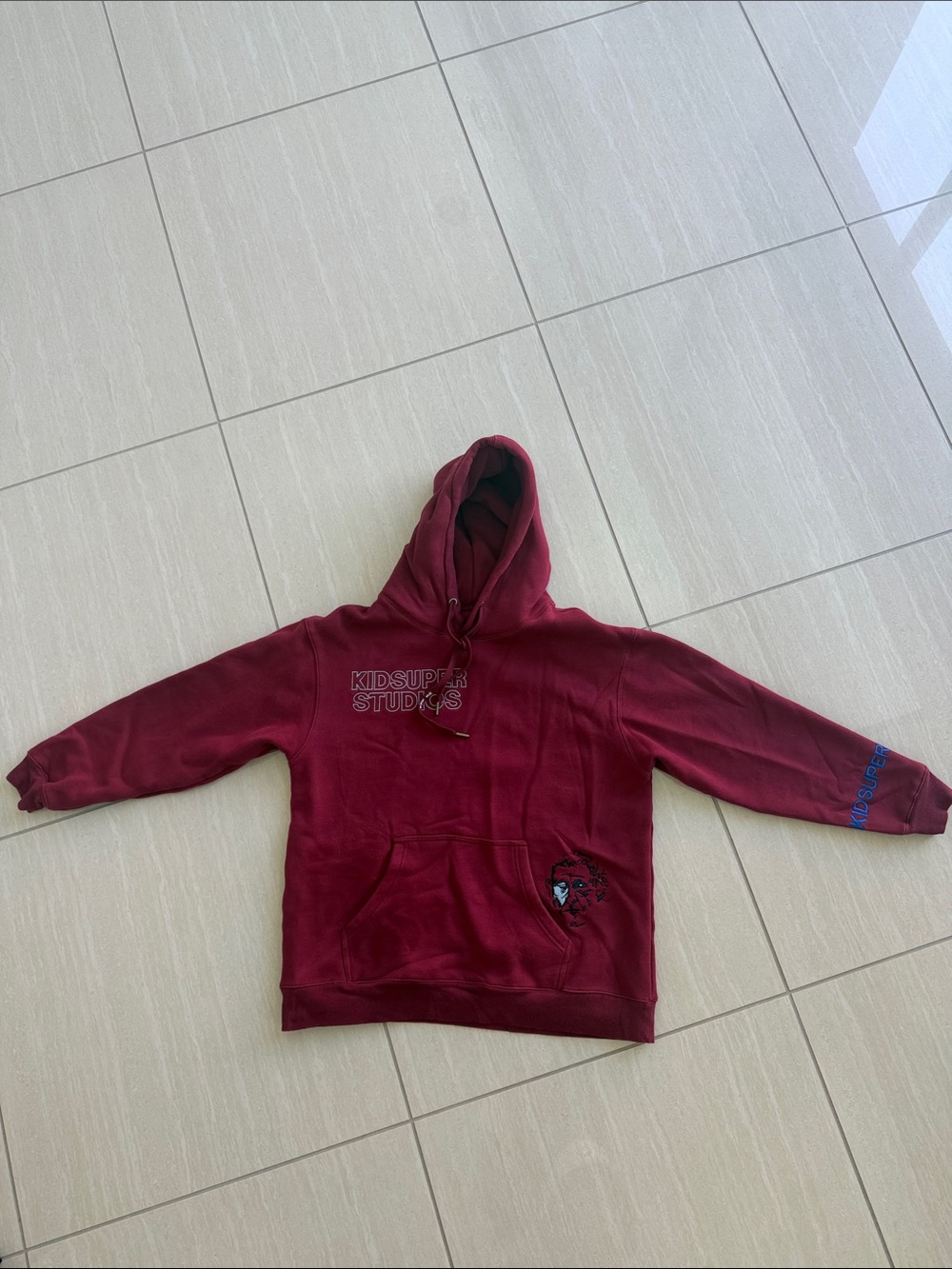 KIDSUPER Burgundy Pullover Hoodie